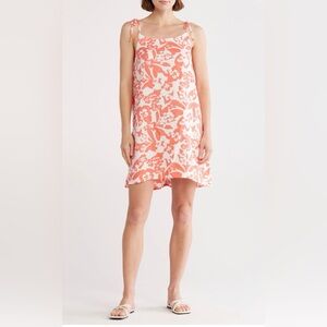 New! Billabong Floral Tie-Strap Mini Dress - Size Medium